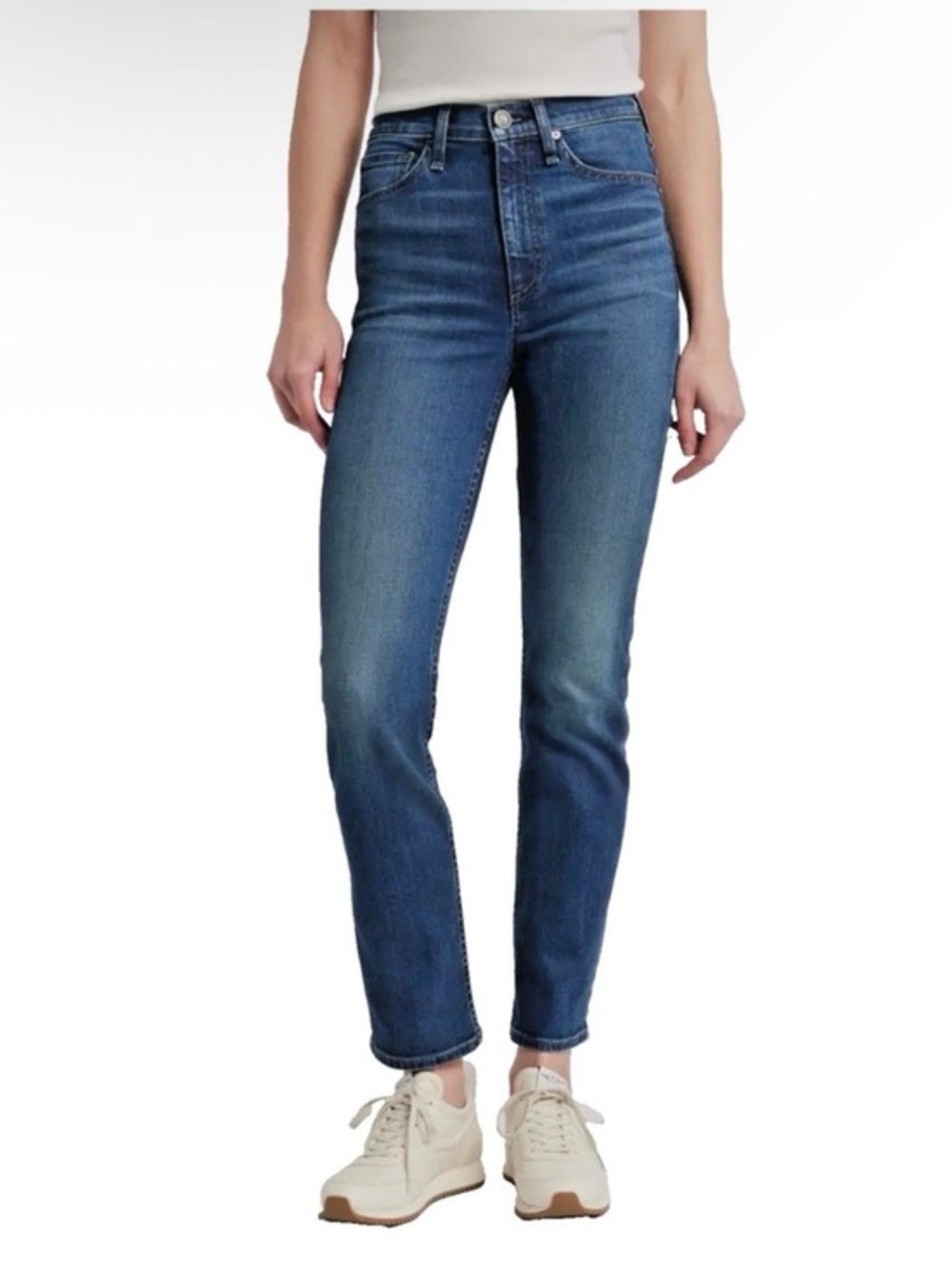 rag & bone Women's‎ Wren High Rise Ankle Slim Denim Jeans in Dylan Size 25